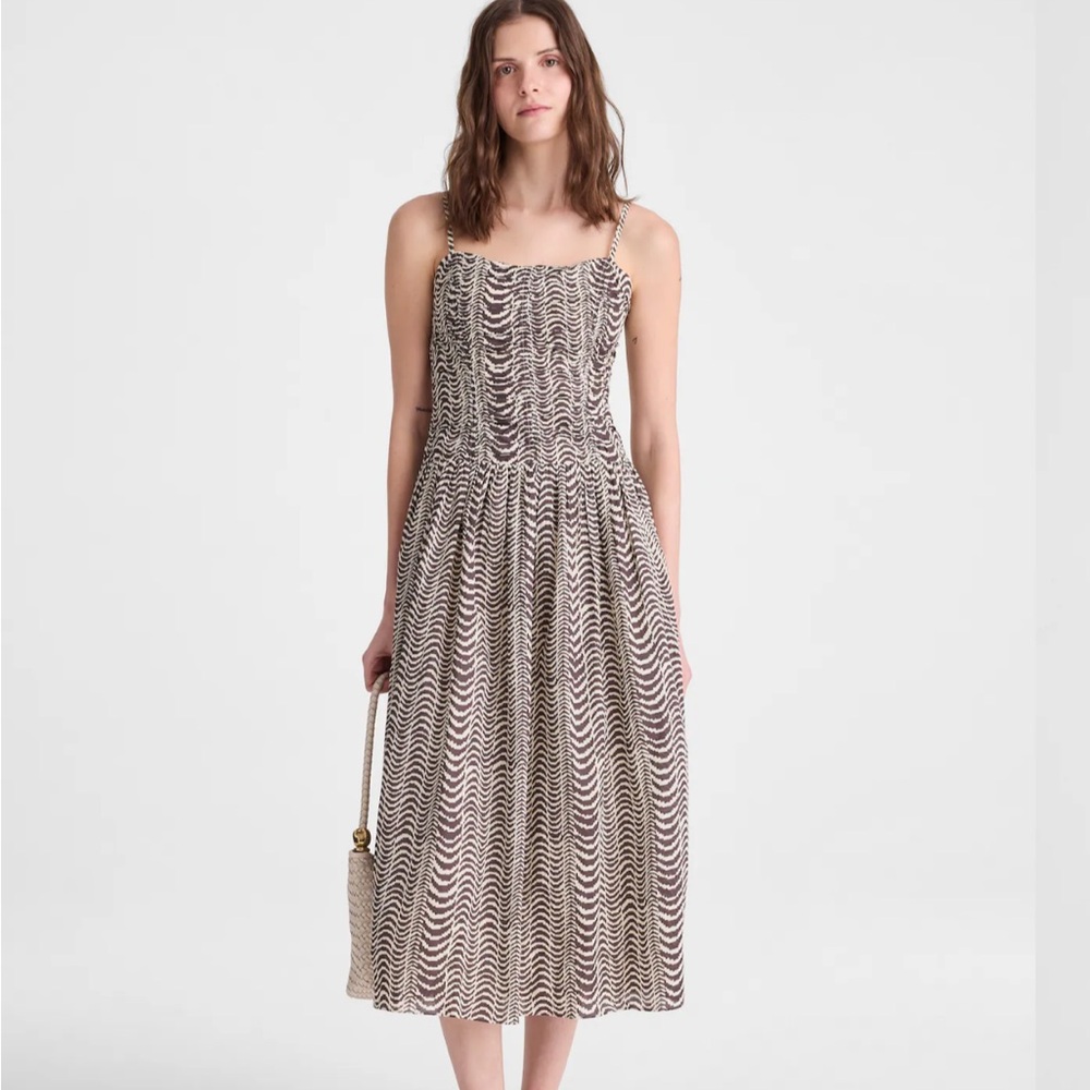 Madewell Brown Ruched Dress, size 4, NWT
